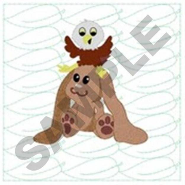 Picture of Eagle Rabbit Quilt Machine Embroidery Design