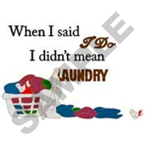 Do Laundry Machine Embroidery Design