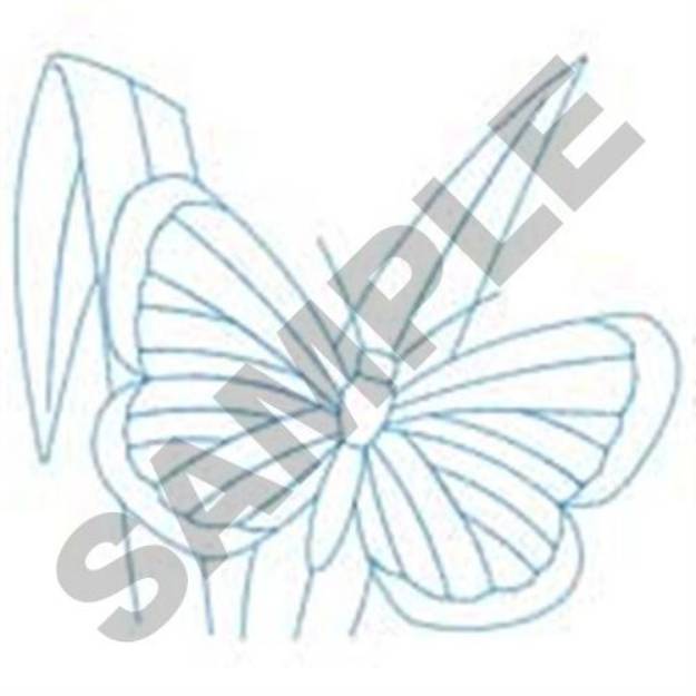 Picture of Butterfly On Grass Machine Embroidery Design