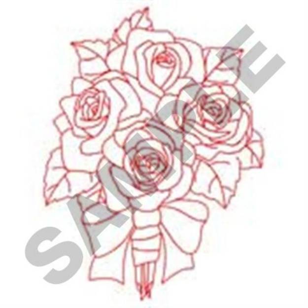 Picture of Rose Bouquet Machine Embroidery Design