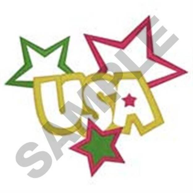 Picture of USA Applique Machine Embroidery Design
