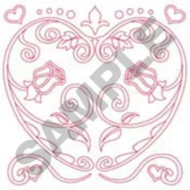 Picture of Heart Quilt Machine Embroidery Design