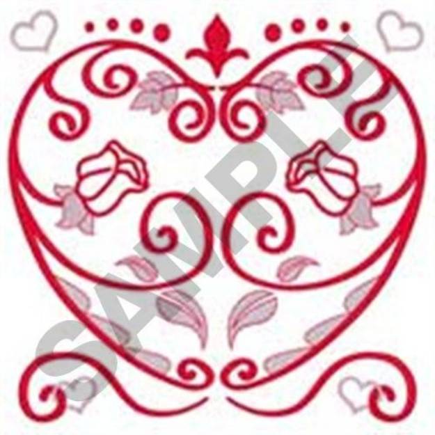 Picture of Heart Quilt Machine Embroidery Design