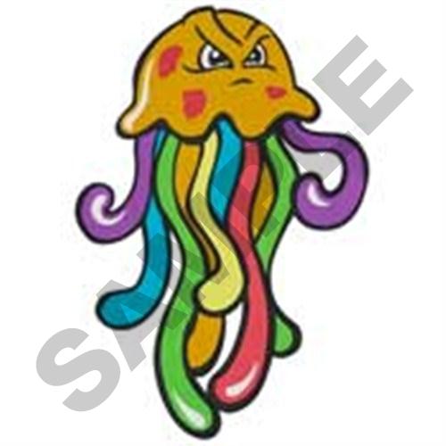 Angry Jellyfish Machine Embroidery Design