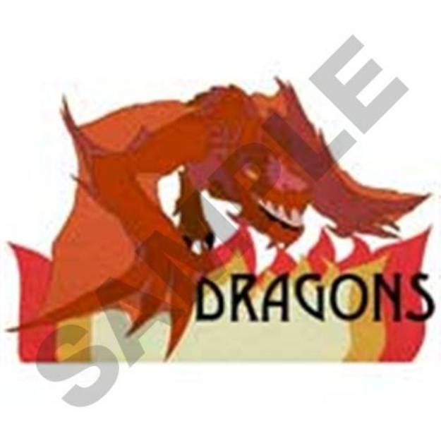 Picture of Dragons Team Machine Embroidery Design