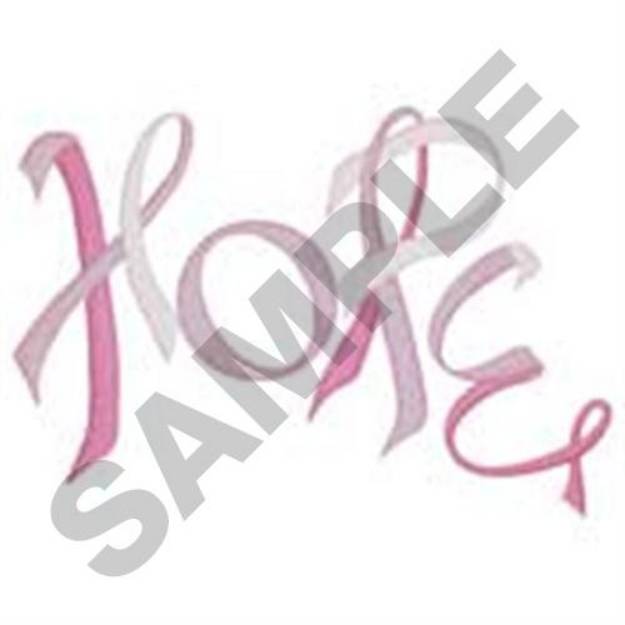 Picture of Hope Ribbon Machine Embroidery Design