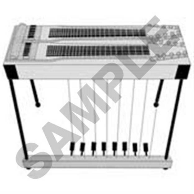 Picture of Steel Guitar Machine Embroidery Design