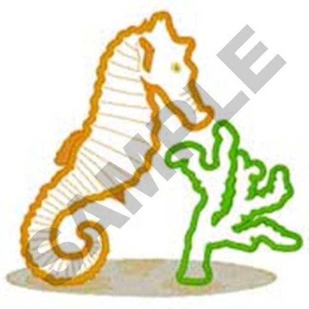 Picture of Sea Horse Applique Machine Embroidery Design