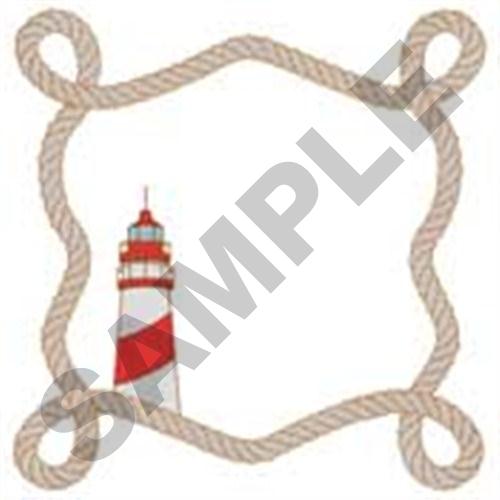 Lighthouse And Rope Machine Embroidery Design
