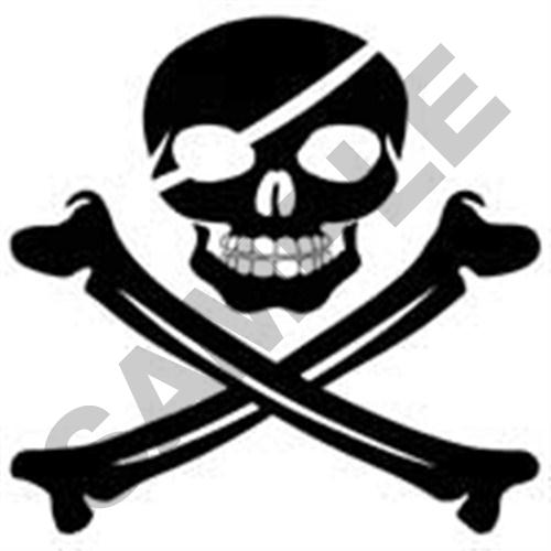 Pirate Skull And Crossbones Machine Embroidery Design