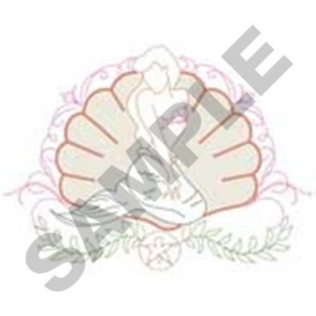 Picture of Shell Mermaid Machine Embroidery Design