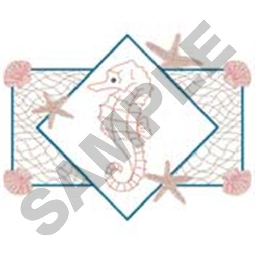Seahorse Shells Machine Embroidery Design