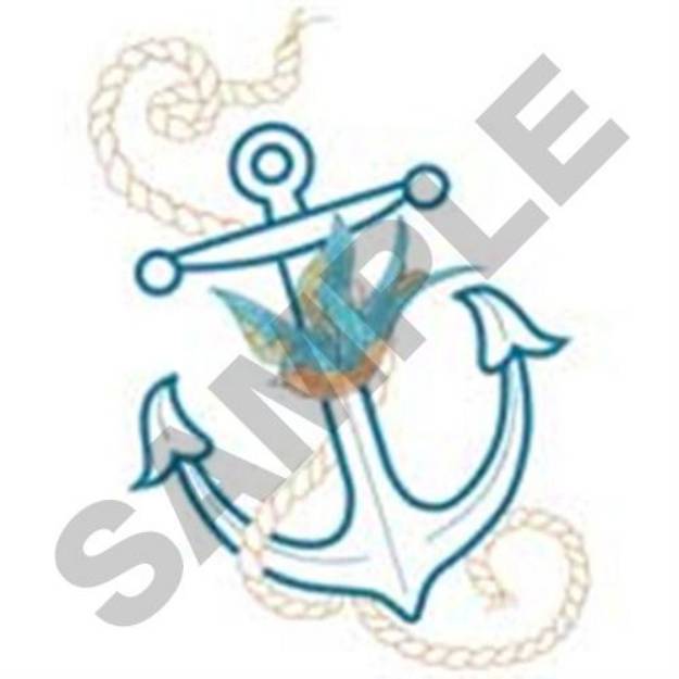 Picture of Anchor and Swallow Machine Embroidery Design