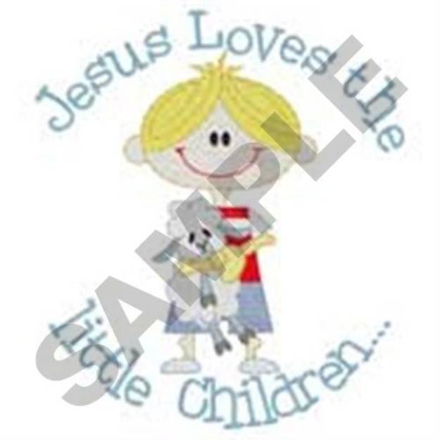 Picture of Jesus Loves Machine Embroidery Design