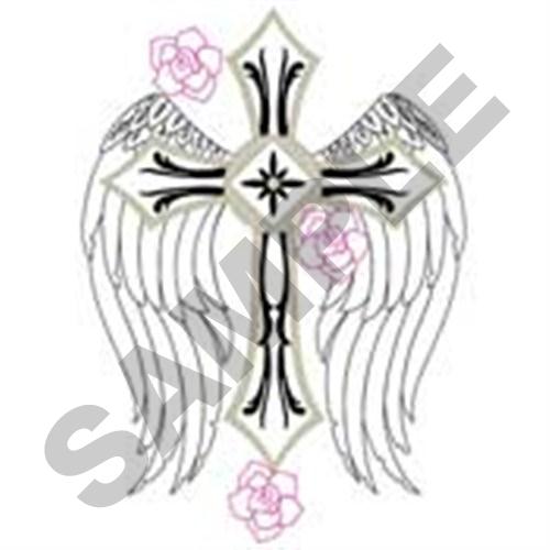 Cross With Wings Machine Embroidery Design