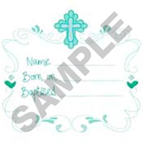 Baptism Announcement Machine Embroidery Design