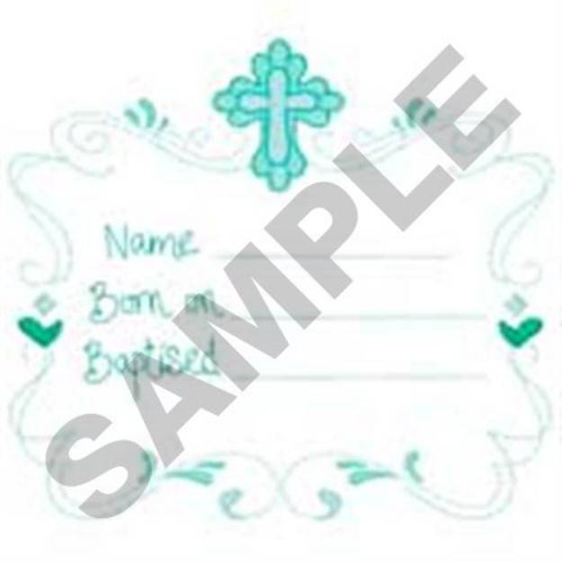 Picture of Baptism Announcement Machine Embroidery Design