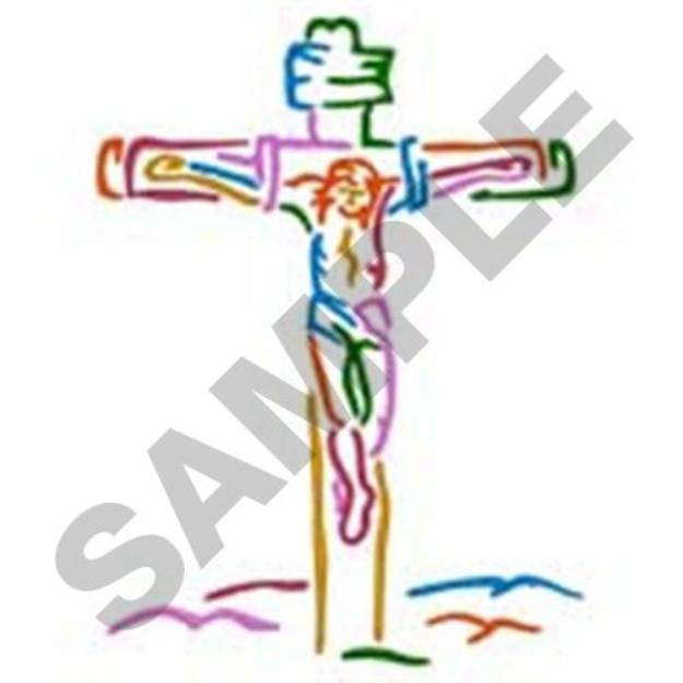 Picture of Jesus On Cross Machine Embroidery Design