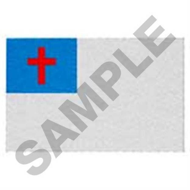 Picture of Christian Flag Machine Embroidery Design