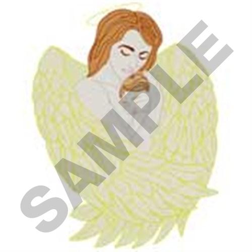 Angel With Baby Machine Embroidery Design