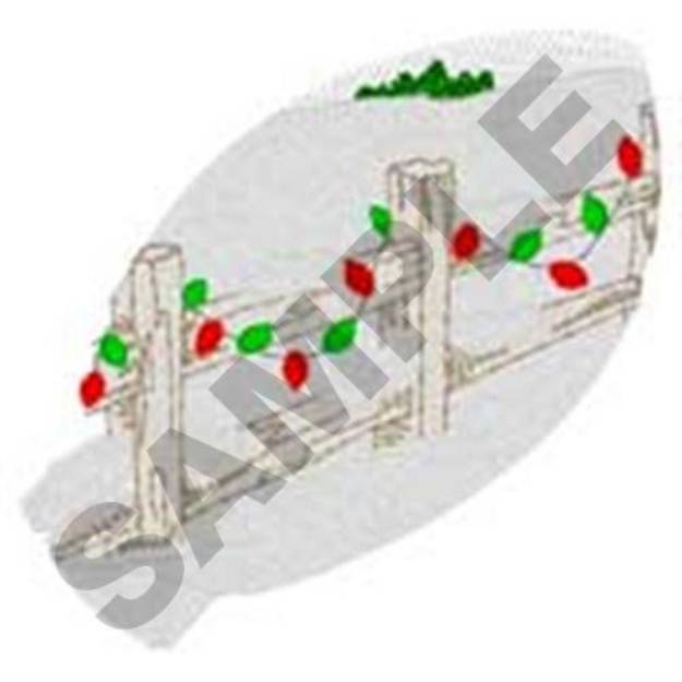 Picture of Christmas Fence Machine Embroidery Design
