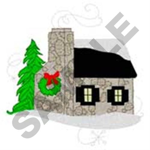 Christmas House Machine Embroidery Design