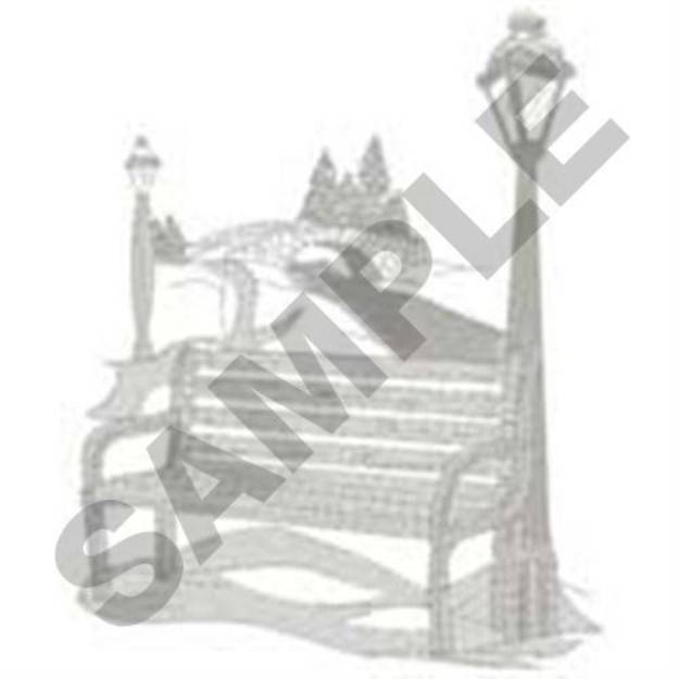 Picture of Park Bench Machine Embroidery Design