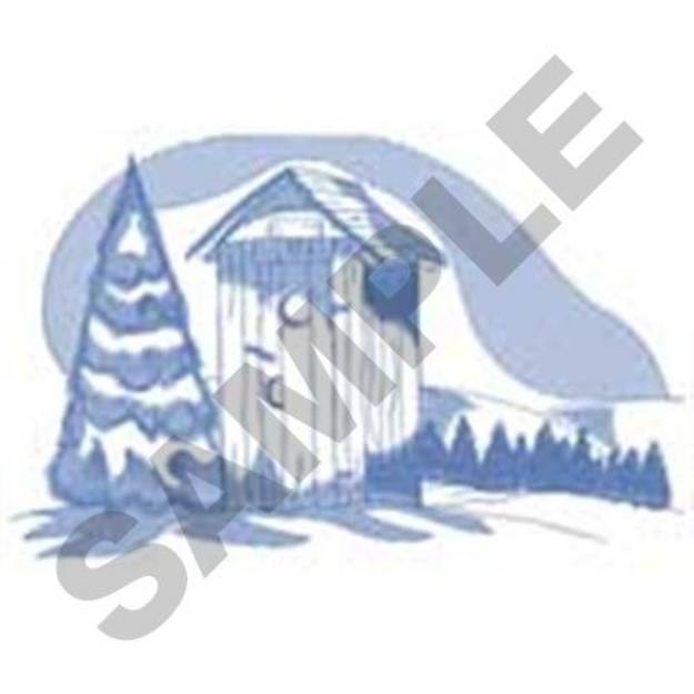 Picture of Winter Outhouse Machine Embroidery Design
