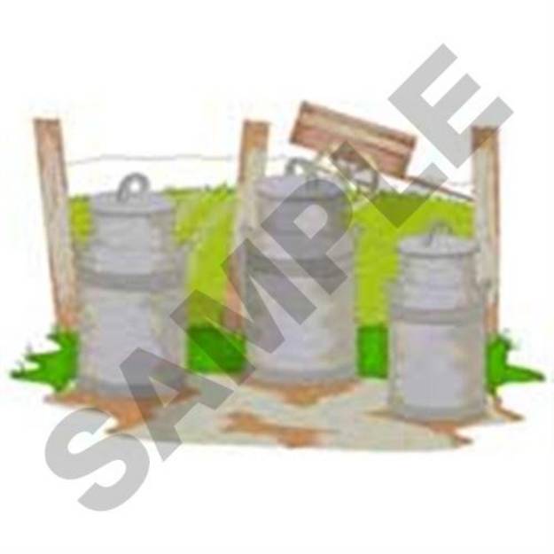 Picture of Milk Cans Machine Embroidery Design