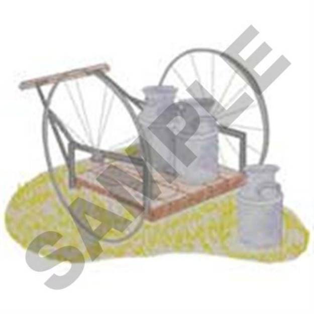 Picture of Milk Cart Machine Embroidery Design