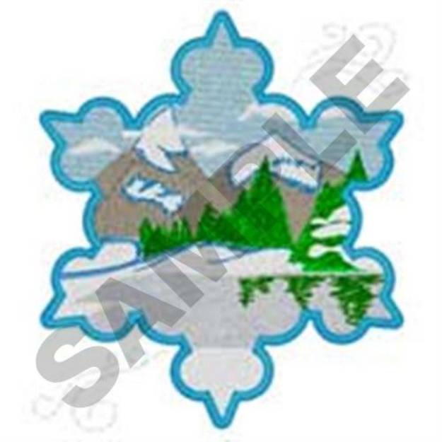 Picture of Winter Mountains Machine Embroidery Design