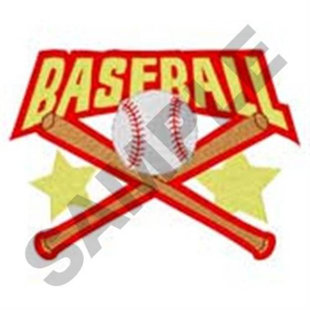 Picture of Baseball Stars Machine Embroidery Design