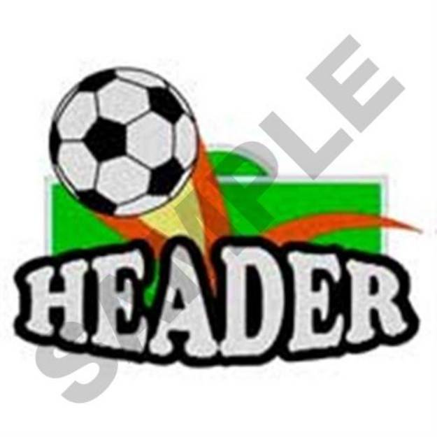 Picture of Soccer Header Machine Embroidery Design