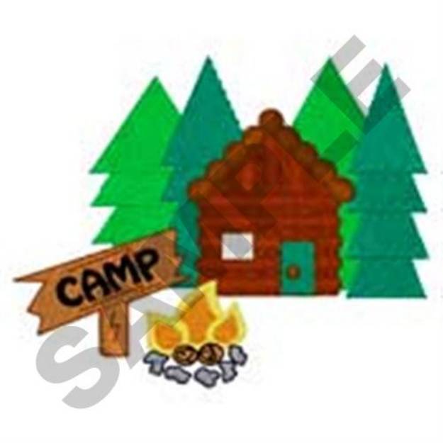 Picture of Camp Cabin Machine Embroidery Design