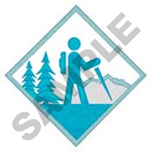 Hike Sign Machine Embroidery Design