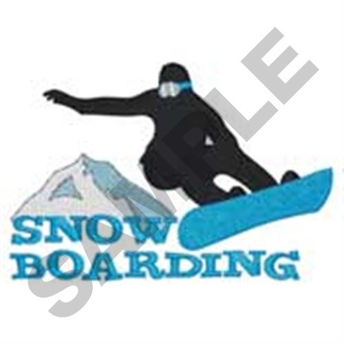 Snowboarding Man Machine Embroidery Design