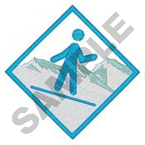 Snowboarding Sign Machine Embroidery Design
