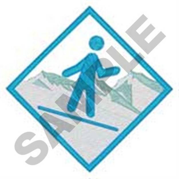 Picture of Snowboarding Sign Machine Embroidery Design
