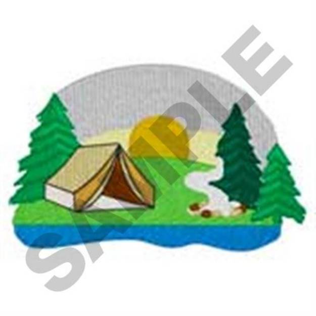 Picture of Camp Scene Machine Embroidery Design