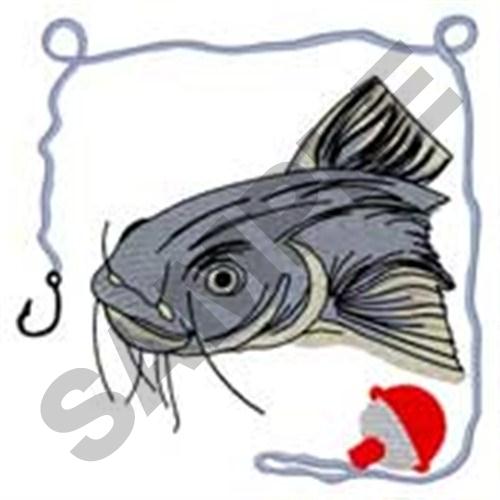 Catfish Hook Machine Embroidery Design
