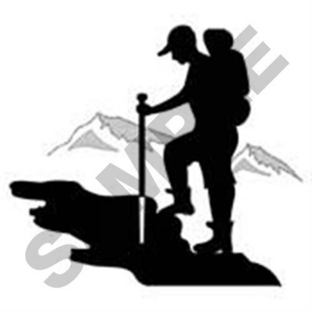 Picture of Hiking Silhouette Machine Embroidery Design