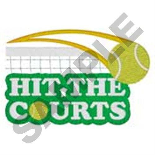 Hit The Courts Machine Embroidery Design