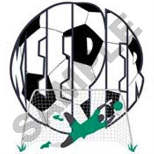 Picture of Soccer Keeper Machine Embroidery Design