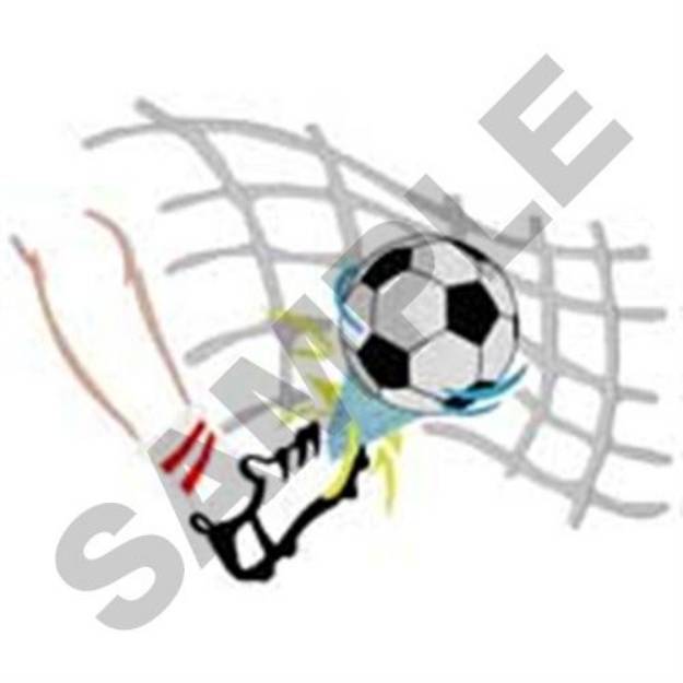 Picture of Soccer Goal Machine Embroidery Design