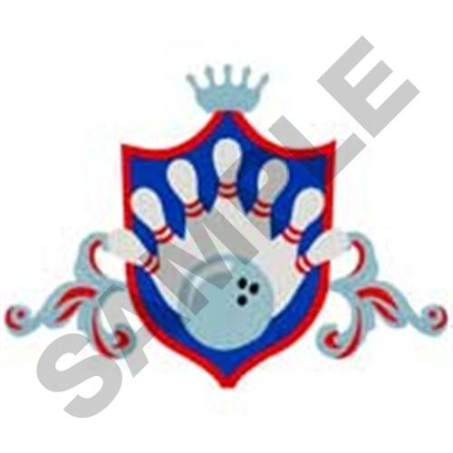 Bowling Crest Machine Embroidery Design