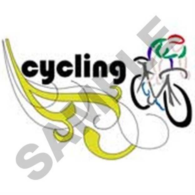 Picture of Cycling Swirls Machine Embroidery Design