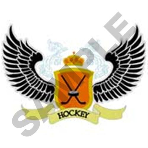 Hockey Wings Machine Embroidery Design