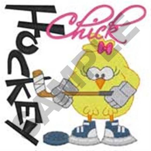Picture of Hockey Chick Machine Embroidery Design