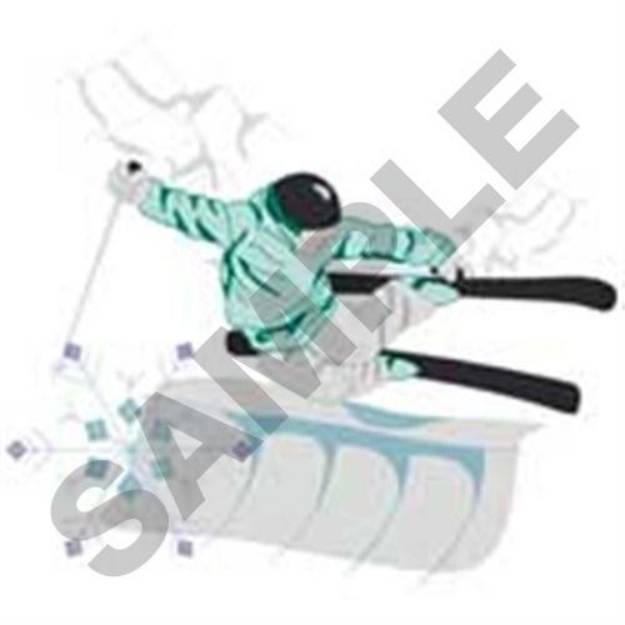 Picture of Ski Half Pipe Machine Embroidery Design