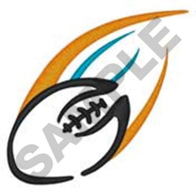 Picture of Football Outline Machine Embroidery Design
